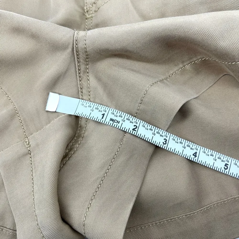 Loft Womens Emory Shorts Lyocell Fabric Tan Drawstring Waist Size XL